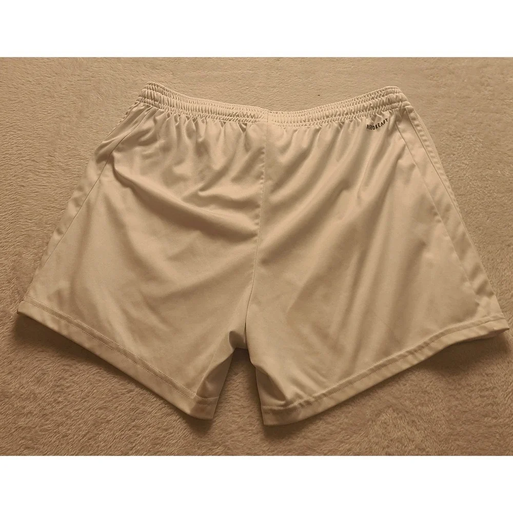 Adidas Primegreen Aeroready Soccer Shorts White Men's Medium 3-Stripe Athletic